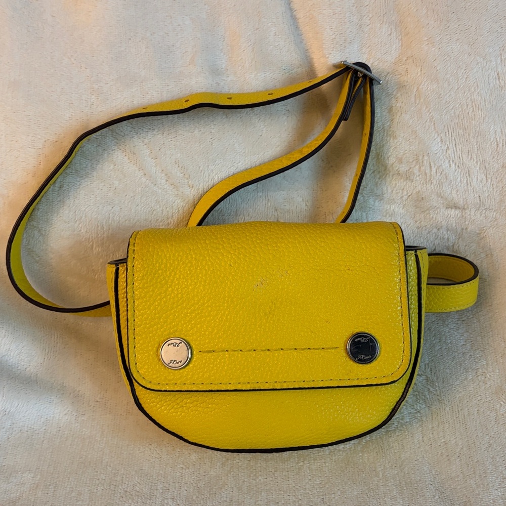 J Crew Bristol‎ Fanny Pack Pebbled yellow Leather